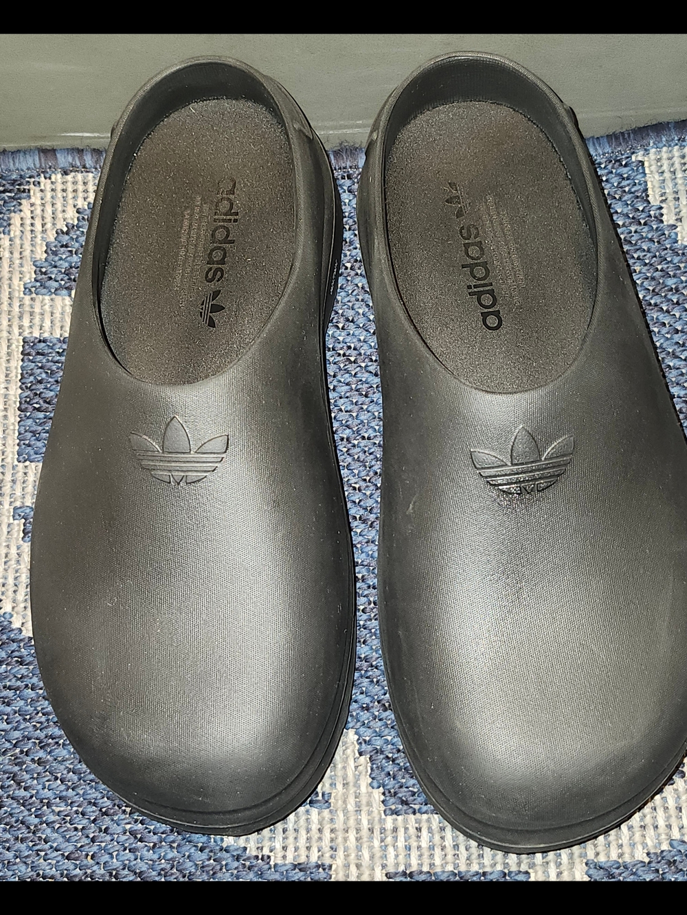 Adidas Women's Stan Smith Black Slip-On Clog Mules